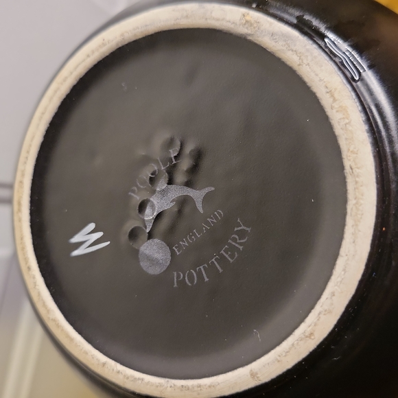 Mid Century Modern Poole Black & Red Fat Lava English Studio Art Pottery… - Picture 8 of 11